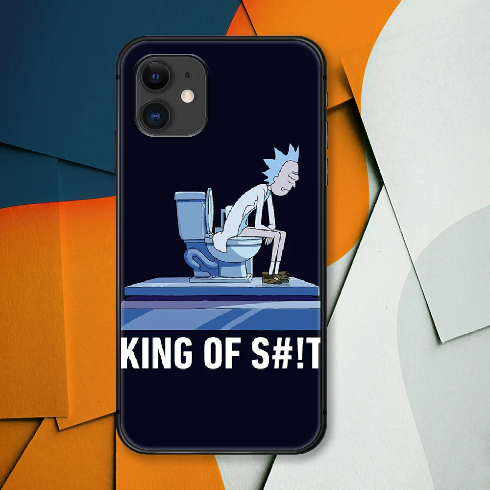 

Ricks Funny Mortys Cartoon Phone Case For IPhone 4 4s 5 5S SE 5C 6 6S 7 8 Plus X XS XR 11 12 Mini Pro Max 2020 black Bumper