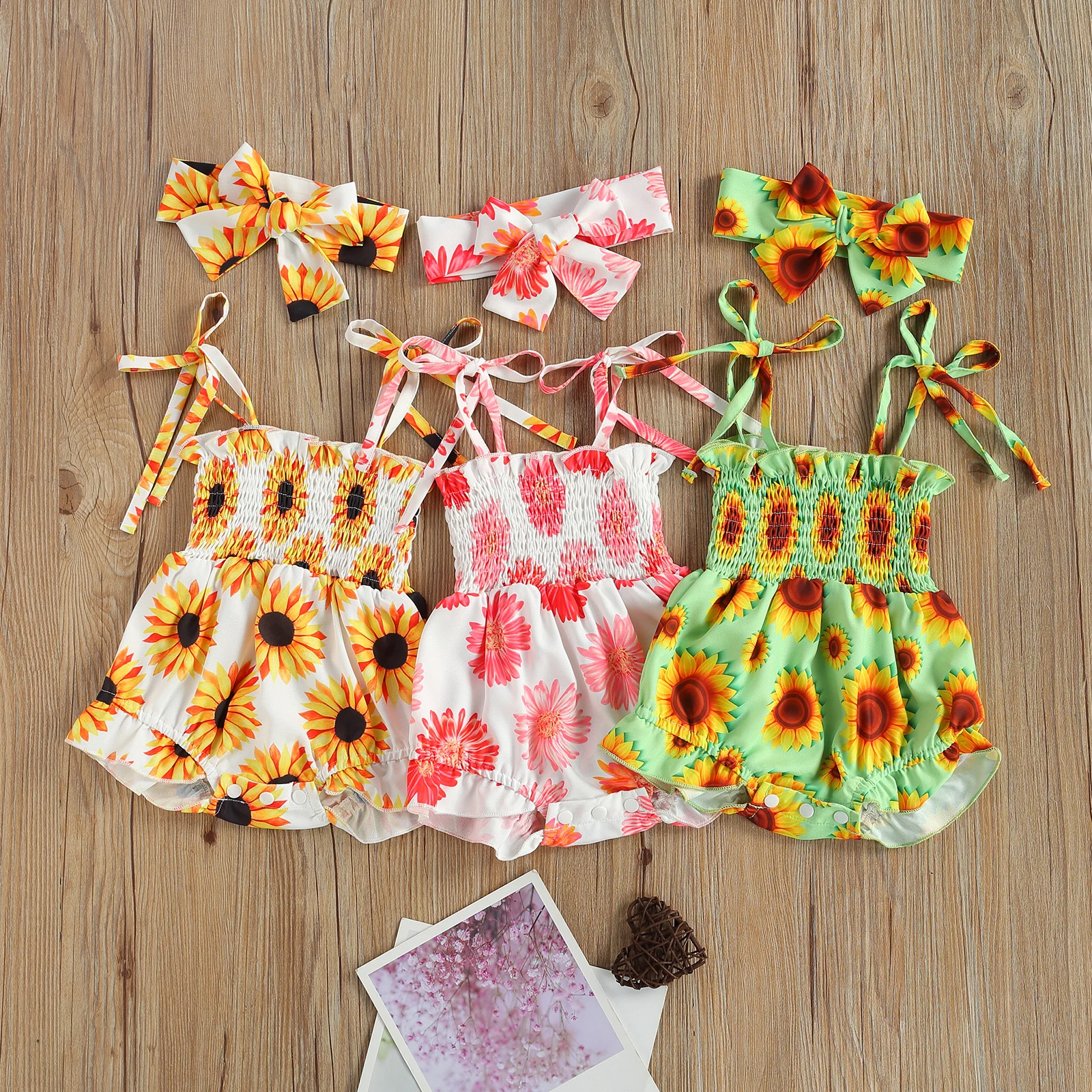 Tops de mameluco Floral para beb&eacute;s, diadema para beb&eacute;, cabestrillo sin mangas para deportes en casa, ropa de cintura alta para dormir, nuevo estilo 2021-0