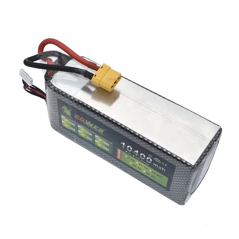 лев мощность 222 v 10400mah 45c lipo батарея дл