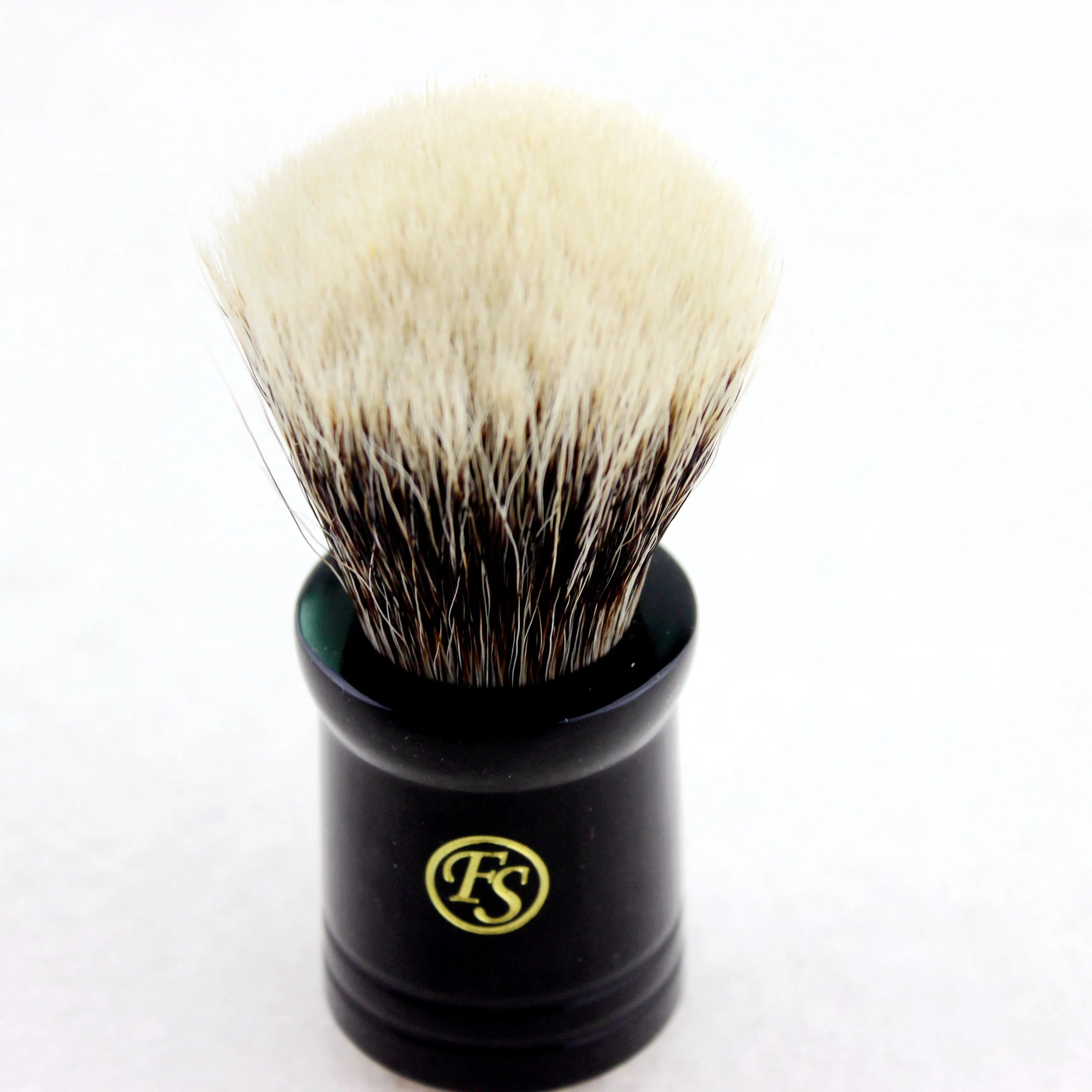 Щетка для бритья Frank shave (FS) 25 мм 2 полосы тонкий барсук черная ручка бесплатная