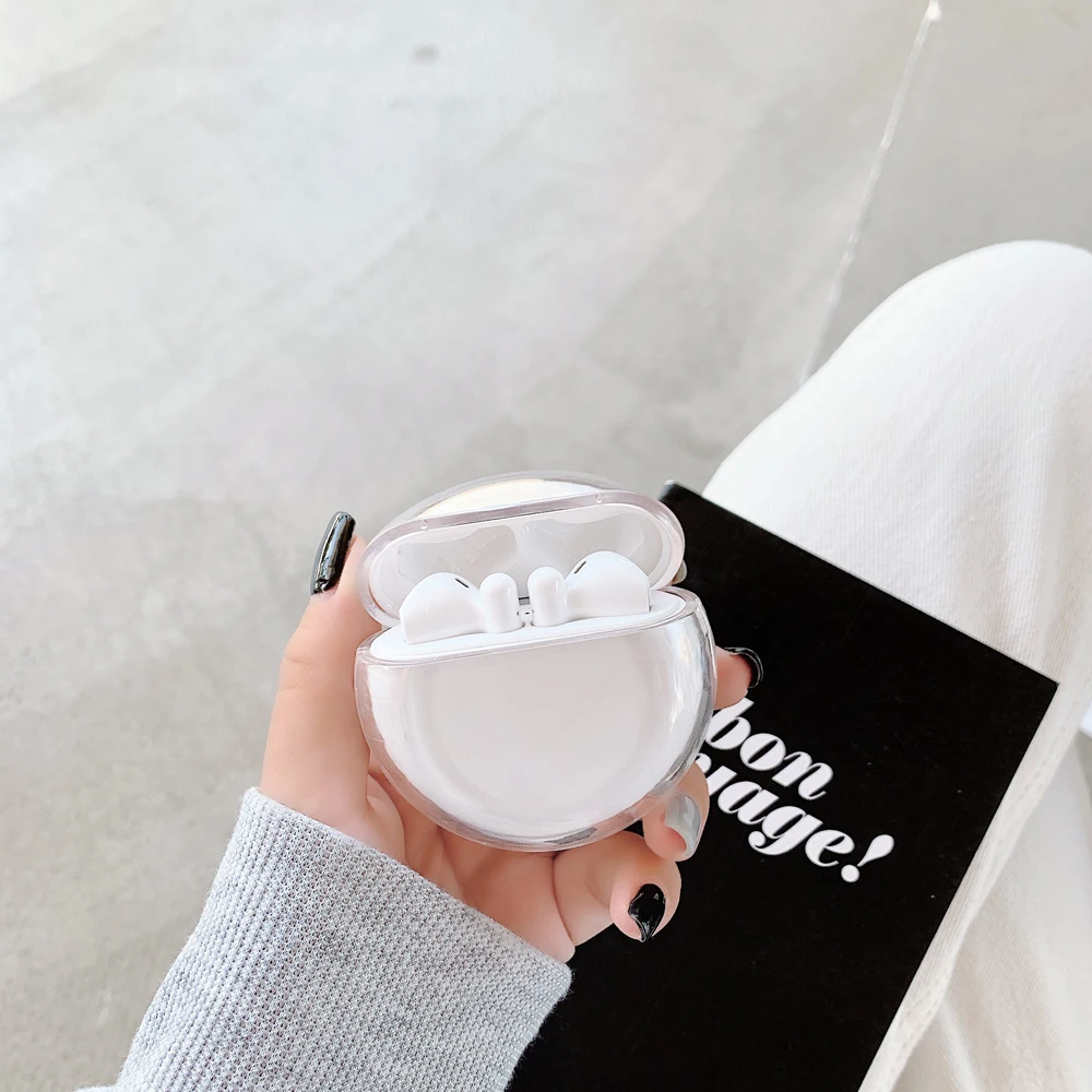 

2020 Fashion Earphone Cases for Huawei Freebuds 3 Case Shookproof Airbag Bumper Cover Transparent for Huawei Free Buds 3 Coque