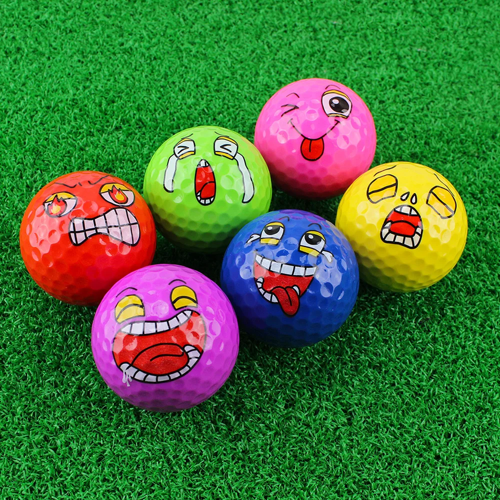 6 шт. мини Новинка практики забавные мяч для Гольф шары два слоя Цветной|Мячи