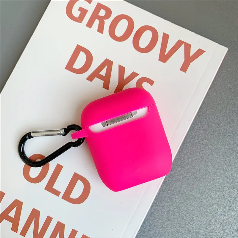 

Fashion Fluorescent yellow Color Letters for Airpods Case Cute Bluetooth Earphone Soft Cover for Air pods 2 Headphone Case Box