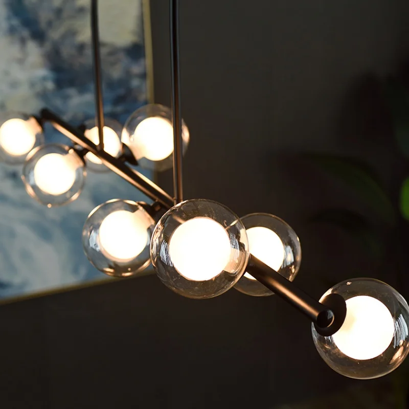 Подвесной светильник в скандинавском стиле креативный дизайн виде молекул лофта