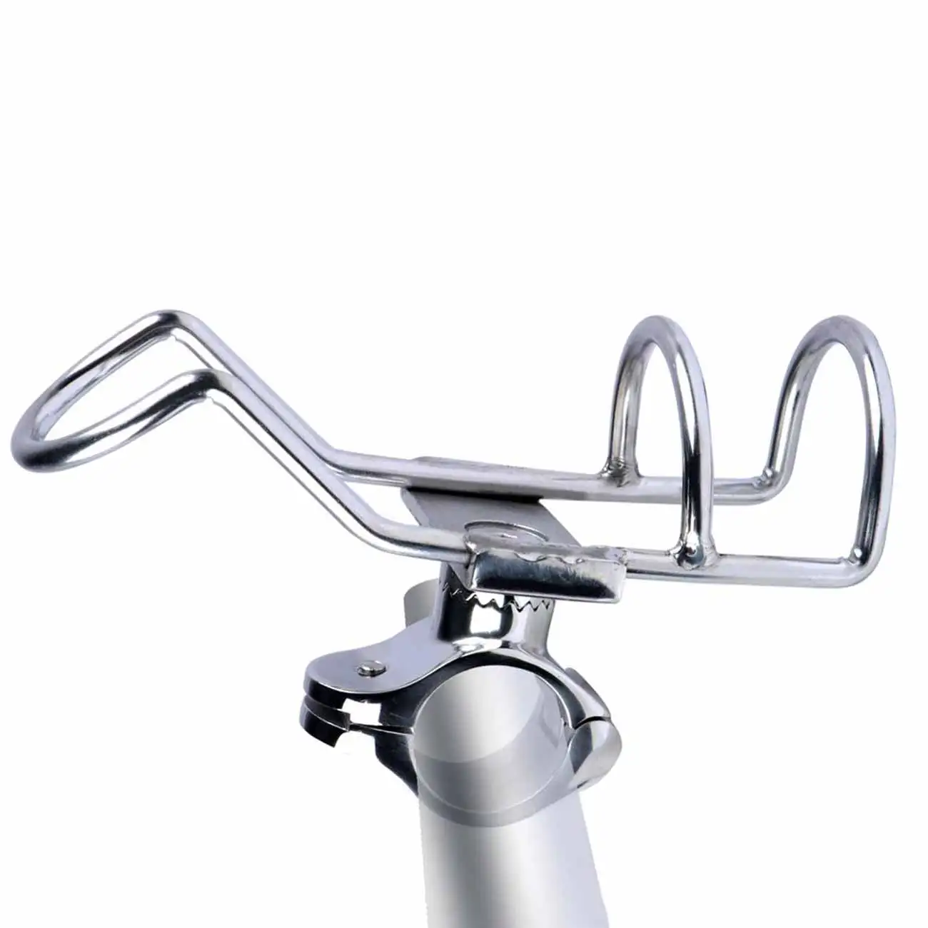 

316 Stainless Rail Mounted Clamp on Rod Holder Marine Grade Double Wire Stainless Steel for Fishing Boat Kayak