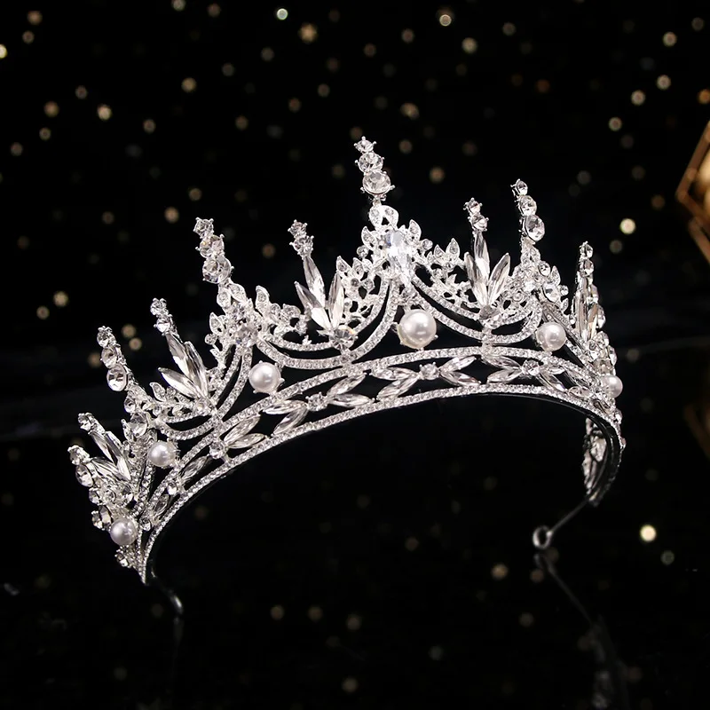 Фото Корона Стразы из сплава для невесты головной убор новая корона в стиле барокко