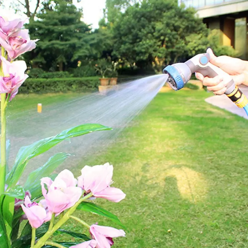 

Hot Sale Hose Nozzle Garden, Metal Spray Nozzle High Pressure, 8 Patterns Thumb Control for Watering, Washing