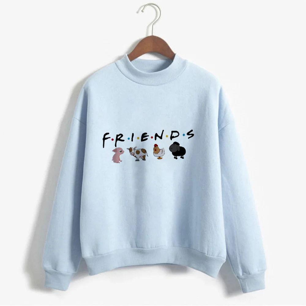 

New Koran Fashion Harajuku Vegan Sweatshirts Women Long Sleeve Kawaii Friends Hoodie Sweatshirts Pullover Tops Streetwear Hiphop