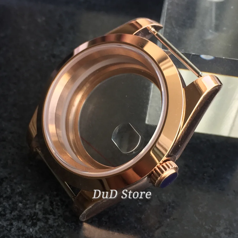 

Bliger 40 мм розовое золото стерильный чехол для часов сапфировое стекло подходит для ETA 2836 Miyota 8205 8215 821A Mingzhu DG 2813 3804 NH35 36 механизм