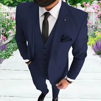 elegant 3 piece men suit 2020 morning dinner party prom suit houndstooth groom wedding men suit blazer slim fit best man tuxedo