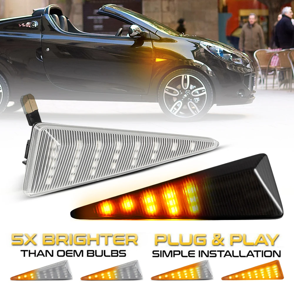 2 шт. боковой маркер указатель поворота светодиодный динамичессветильник катор для Renault Scenic 2 Espace 4 Megane 2 Symbol 2 avhuawvel Satis Wind