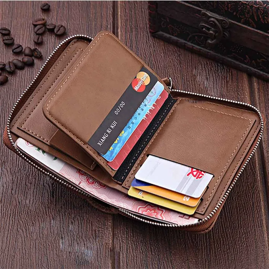 Кошелек Кожаный минималистичный Женский Мужской Новый мини маленький складной