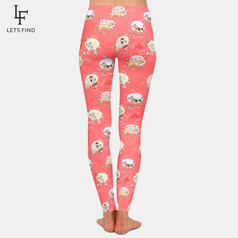 Милые ирландские Легинсы LETSFIND легинсы с высокой талией далматинской тематикой и