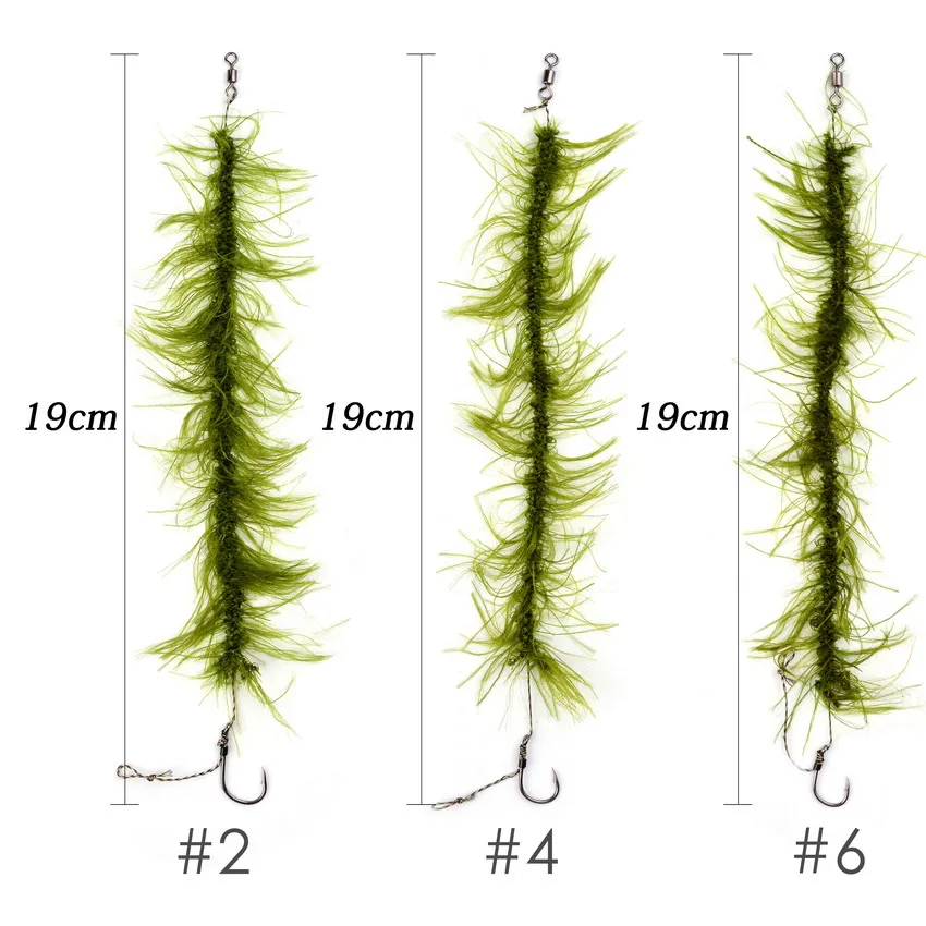 1 шт. леска для ловли карпа морская водоросли Зеленая Леска волос Hooklink имитирует