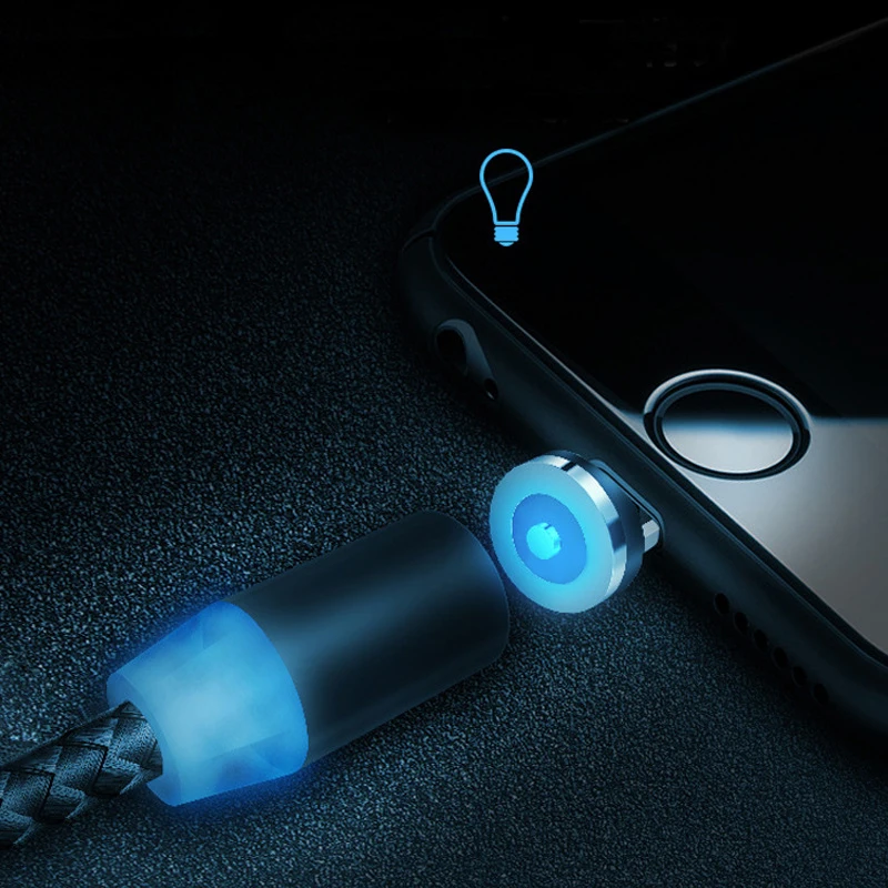 Магнитный Кабель нейлон Тип C для быстрой зарядки с usb-портом магнит зарядный