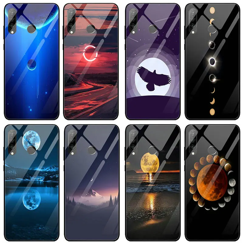 Чехлы из закаленного стекла для Huawei Honor 6X 8 8A 9 10 P20 P30 Mate 20 Y6 Y9 Lite Pro 2019 космическая