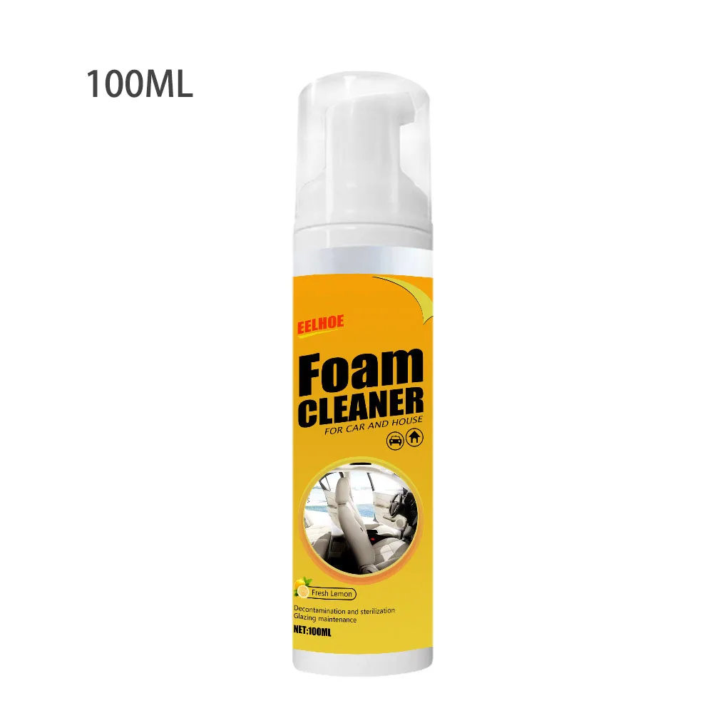 100ML Multi-purpose Foam Cleaner Cleaning Agent Automoive Anti-aging Car Interior Foam Spray Lemon Scented Home Cleaning Tools images - 6