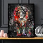 Картина из квадратных страз 5D сделай сам, вышивка крестиком красочный лев, мозаика