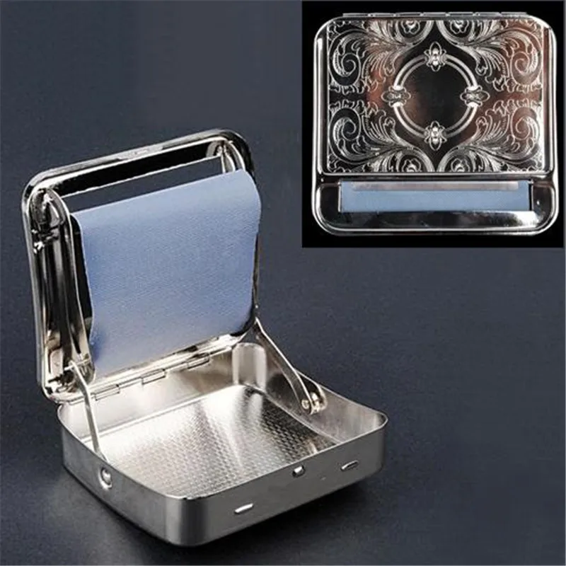 

Metal Rolling Machine Smoking Case Rolling Machine Box for 70mm Papers Cigarette Maker Roller Hand Roller