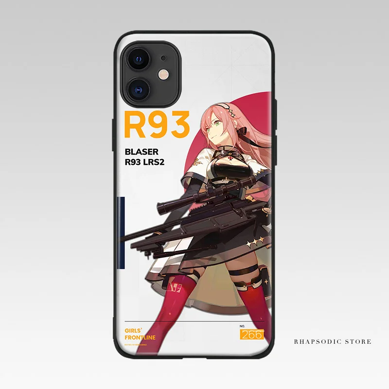 r93 girls frontline soft silicone phone case cover shell for iphone se 6 6s 7 8 plus x xr xs 11 pro max free global shipping