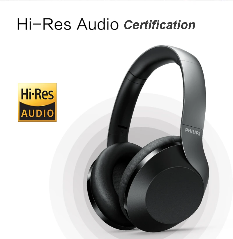 Новинка, Наушники PHILIPS HIFI TAPH805 Hi-Res Bluetooth 5,0, активные наушники с шумоподавлением с микрофоном, складная поддержка, официальный тест