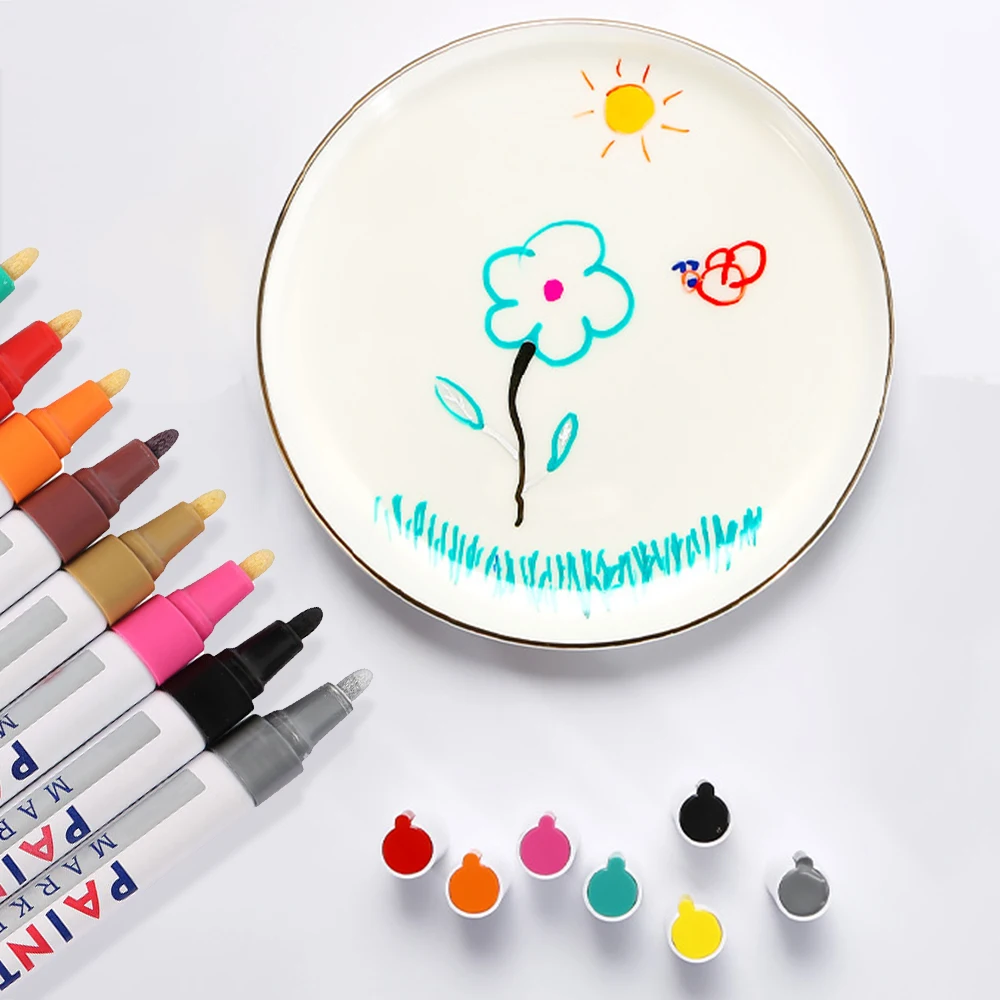 12 шт. водонепроницаемые цветные маркеры цветов|Украшения своими руками для