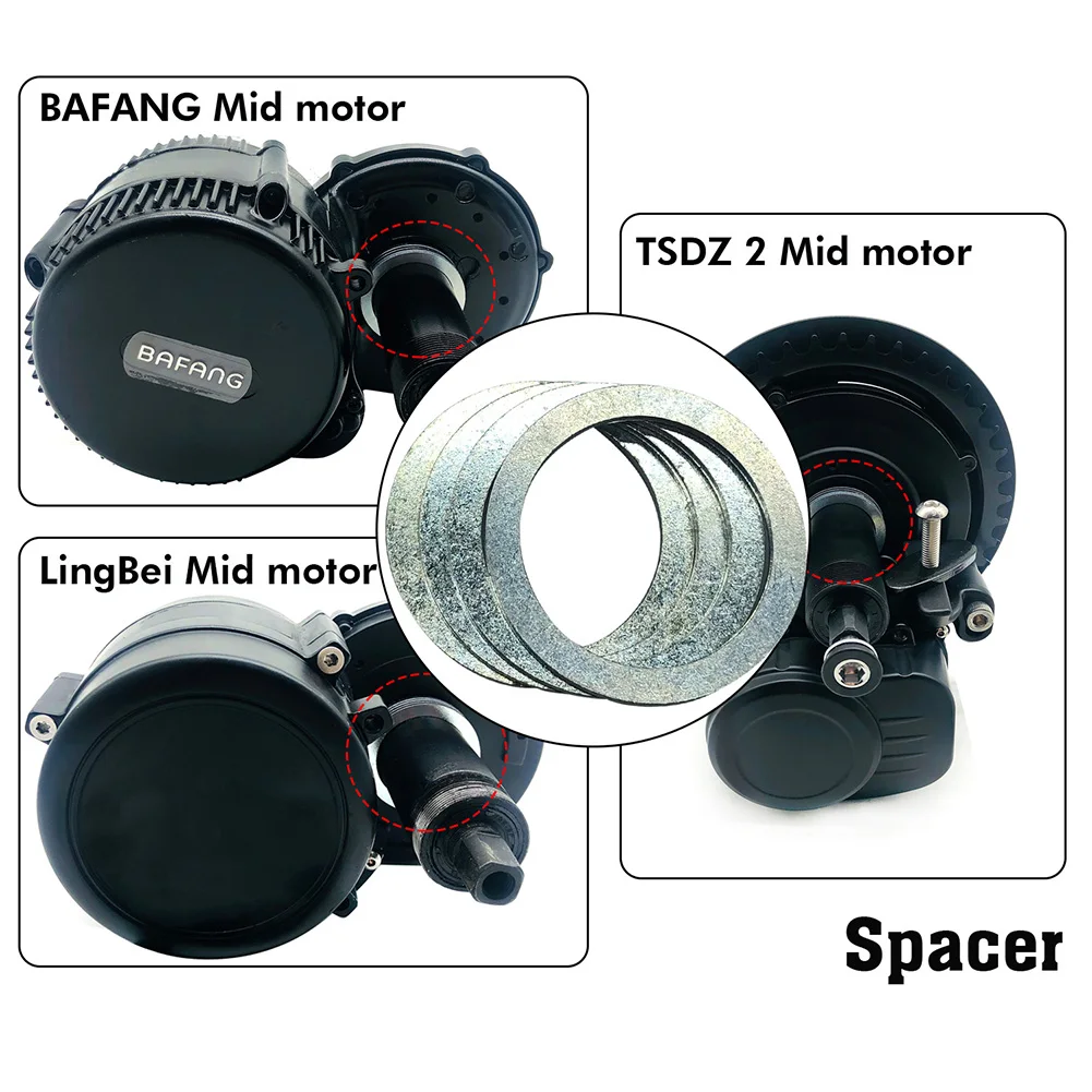 

4 pcs Replace Gasket Spacer parts Bike 4pcs Motor For tongsheng TSDZ2 Bafang Metal 34.5mm convenient Bicycle Accessories