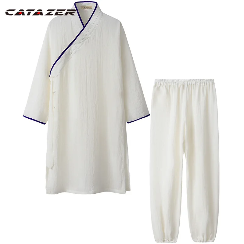 

Unisex High-grade Linen Wudang Tai Chi Suits Martial Arts Wushu Uniforms Kung Fu Clothing Shaolin Monk Taoist Robe