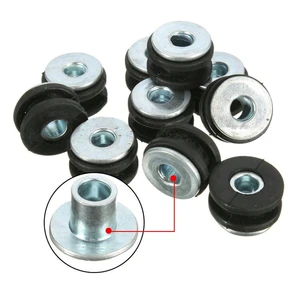 10Pcs Motorcycle Fairing Rubber Grommets Bolt Kit Black & Silver Replace Motorcycle Accessories For Honda Yamaha Suzuki Kawasaki