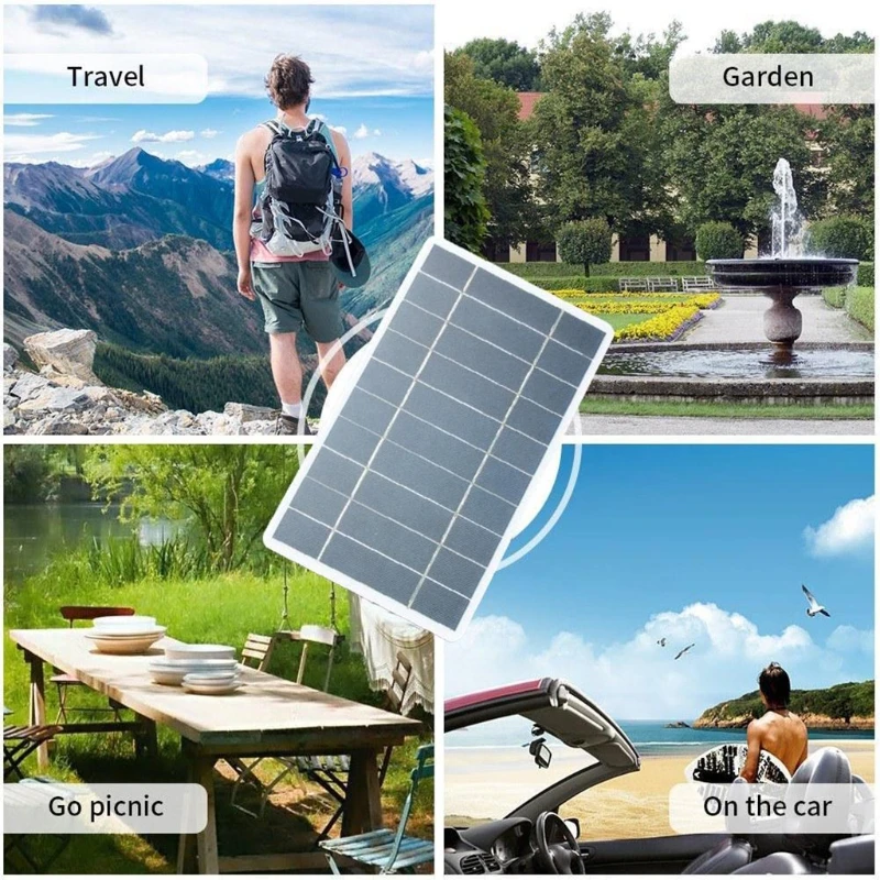 

Outdoor 5W 5V Portable Solar Charger Panel Climbing Fast Charger Polysilicon Tablet Solar Generator Solar Battery