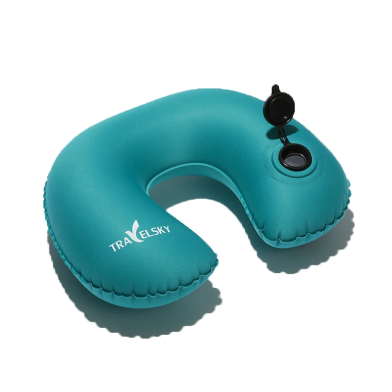 Новые Travelsky экологичный tpu легкий u-shape форме, благодаря чему создается ощущение невесомости с Подушка/ч-shanpe Подушка/ТПУ для ног/надувная подушка для путешествий