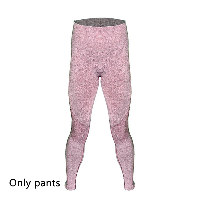 Red Pants Комплект для йоги, женская одежда для фитнеса, бесшовный спортивный топ с длинным рукавом, Леггинсы для йоги, комплект для спортзала, спортивный костюм, спортивная одежда, тренировочный костюм - Цвет: Red Pants