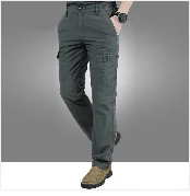 SHUJIN PuimentiuaAutumn Solid Loose Straight Men's Casual Pants Long Trousers Waist Pants Men Plus Size Cotton pantolon erkek