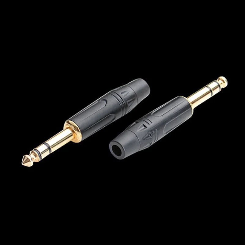 10 шт./упак. хорошее качество сделай сам черная с золотым покрытием 6 35 мм 5 стерео