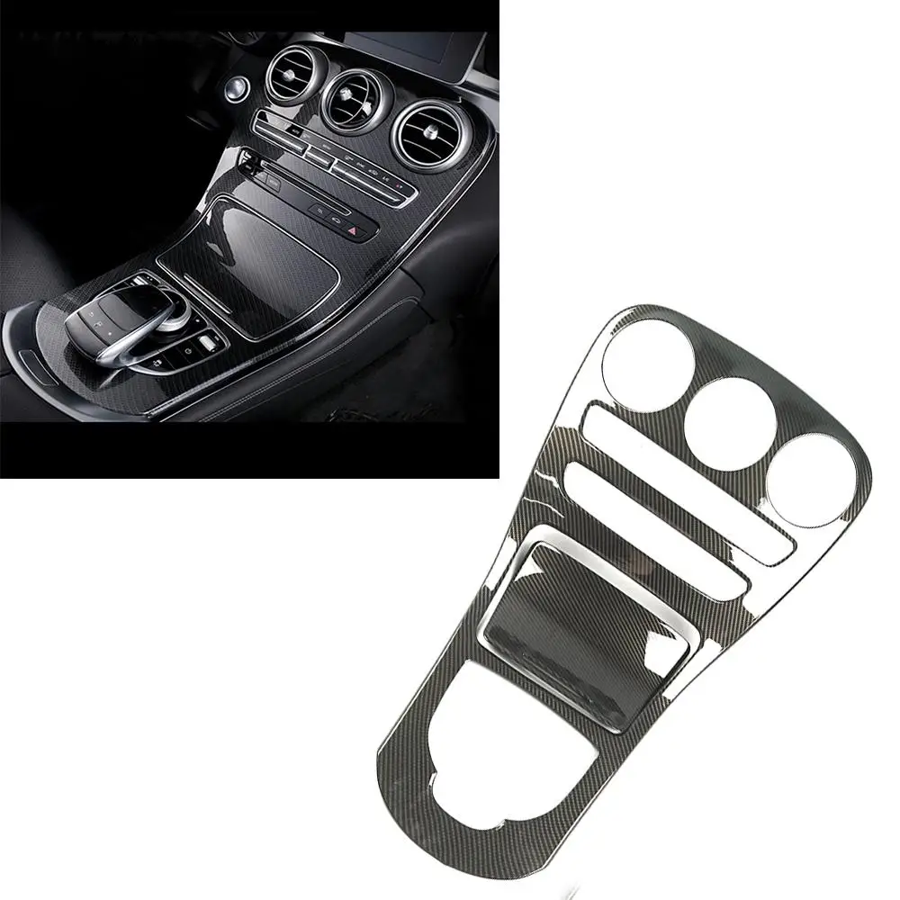 

Декоративная накладка на панель центральной консоли автомобиля, Накладка для Mercedes Benz C Class W205 W206 GLC X253 2015-2021, наклейка из углеродного волокна