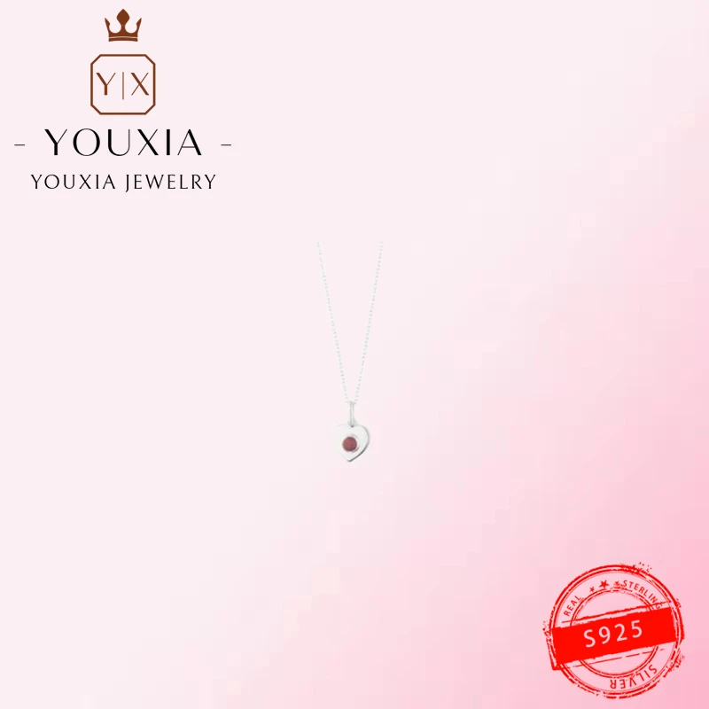 

Ожерелье из серебра 925 пробы с красным сердцем по индивидуальному заказу 1:1