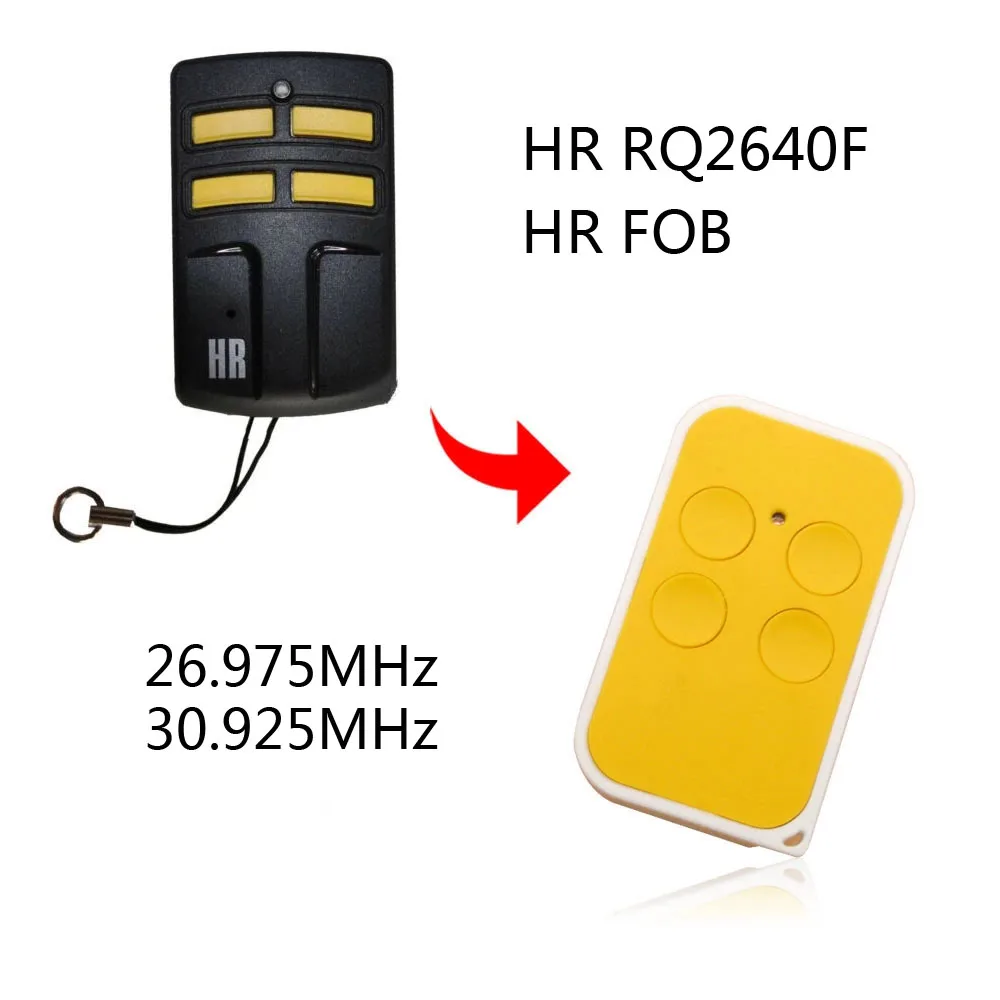 

Пульт дистанционного управления HR FOB RQ2640F 26,975 МГц 30,925 МГц, низкочастотный Пульт Управления Воротами Гаража