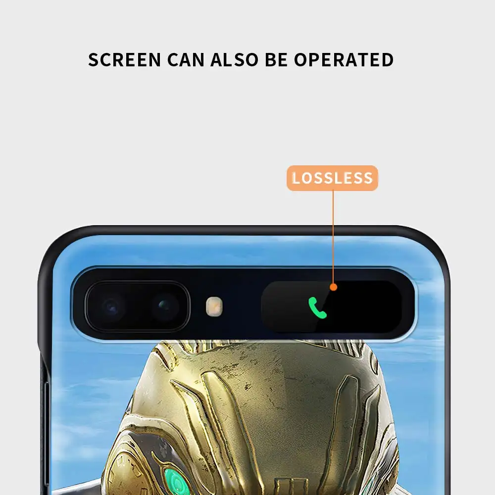 

Coque Case for Samsung Z Flip Pattern Hard Black Shell for Samsung Z Flip 5G Phone Cover Shell Fundas Game PUBG