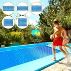 Прямоугольная крышка для бассейна, защитное покрытие из брезента на солнечных батареях, теплоизоляционная пленка для комнатных и уличных бассейнов, аксессуары