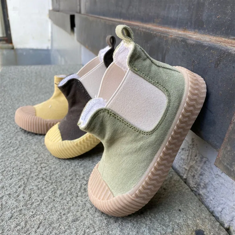 

2020 Winter New Washed Children Casual Shoes Fashion Baby Boys Canvas Shoes Toddler Girls Cookie Shoes Plush Kids Boots
