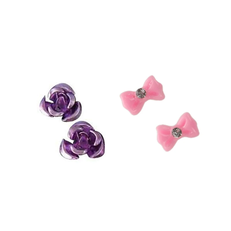 20 шт 3D Стикеры Нейл-арт-деко с Стразы дуги розового цвета для контроля уровня