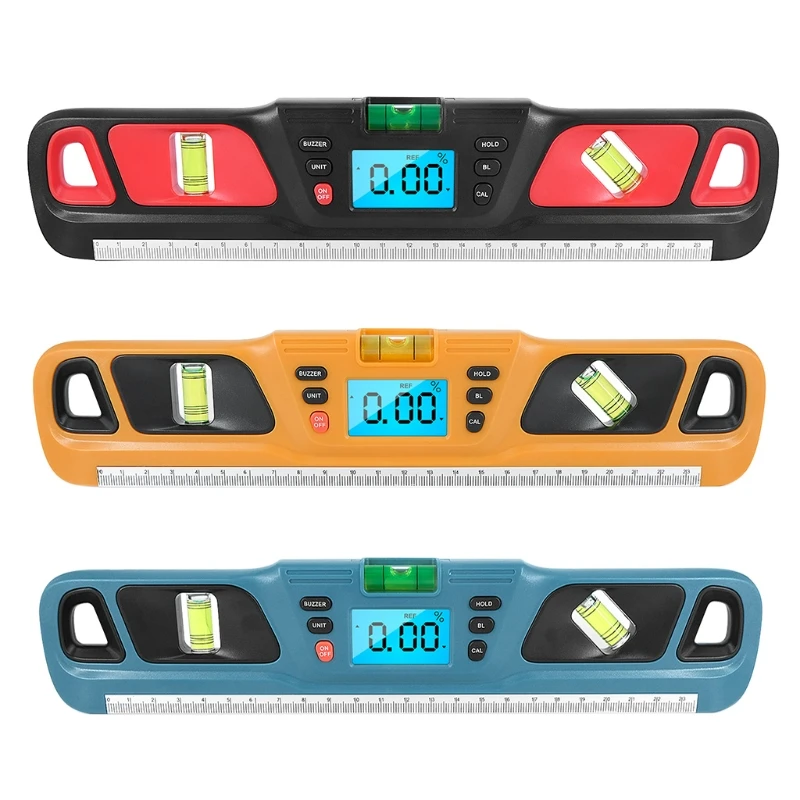 

Professional Digital Level with LCD Backlight 45°/90°/180°Measuring Shockproof