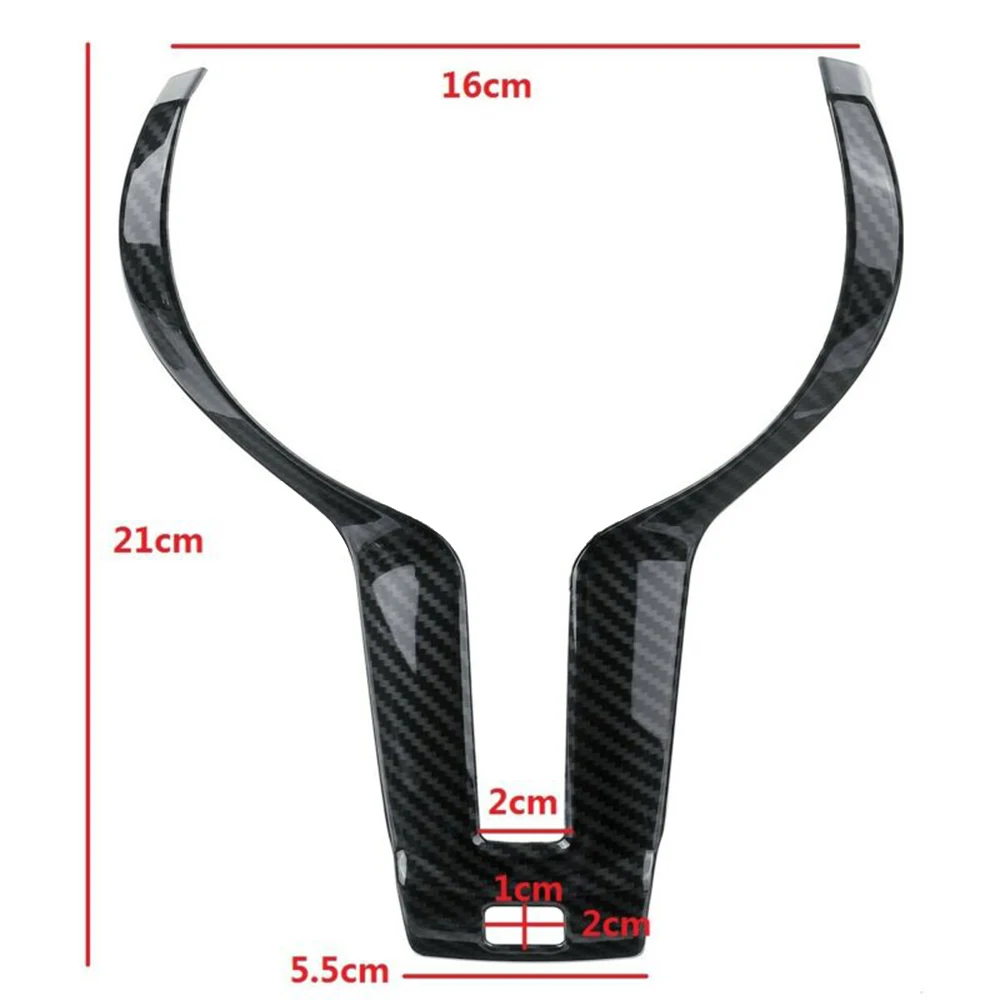 

1pcs Steering Wheel Trim ABS Carbon Fiber look Decor V-shaped trim High Quality Brand new