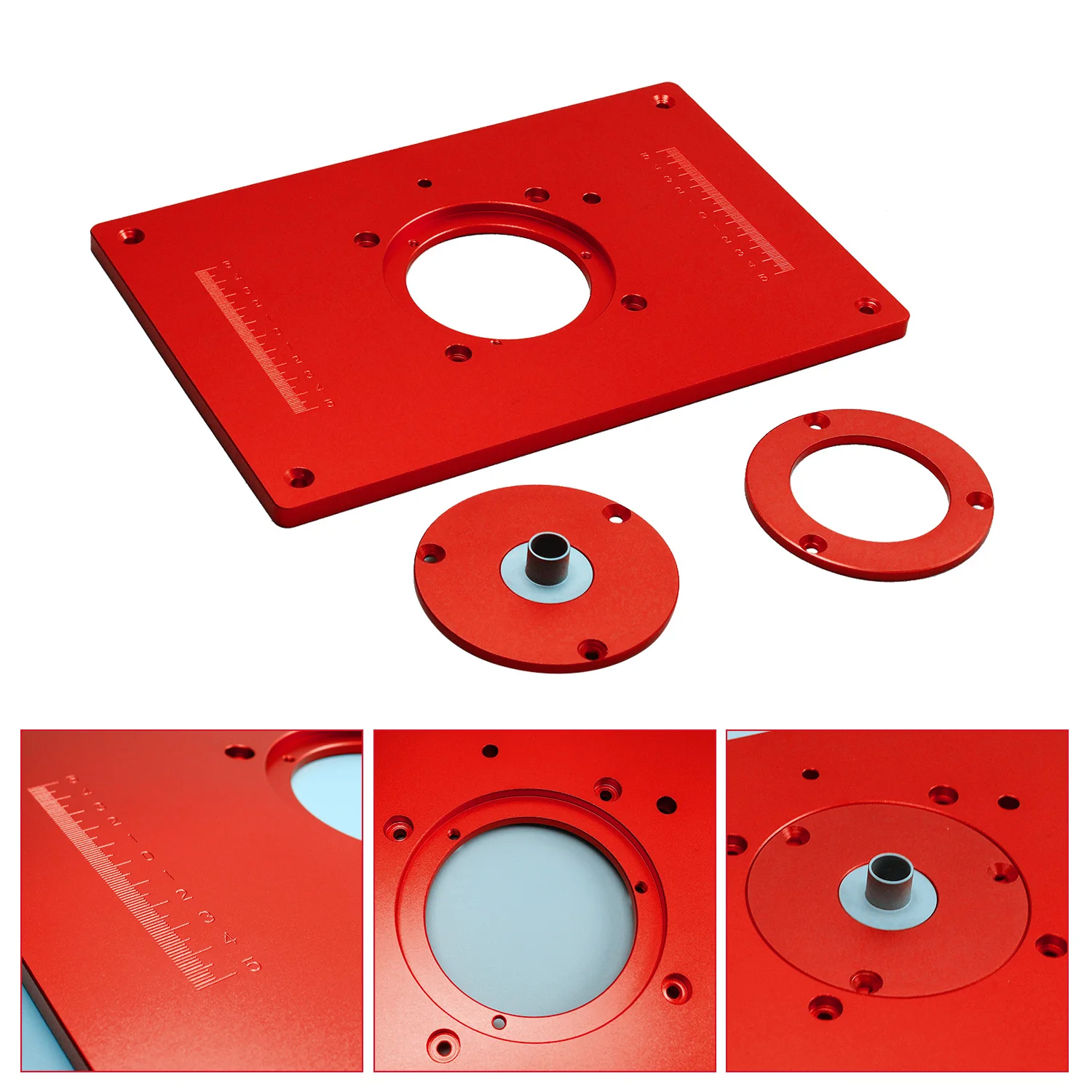 

New Universal Router Table Saw Insert Base Plate Kit Red Board Trimming Machine Flip Board for Woodworking