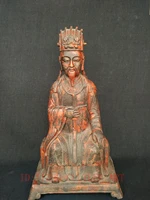 yizhu cultuer art collection china bronze carving god of wealth buddha statue antique decoration