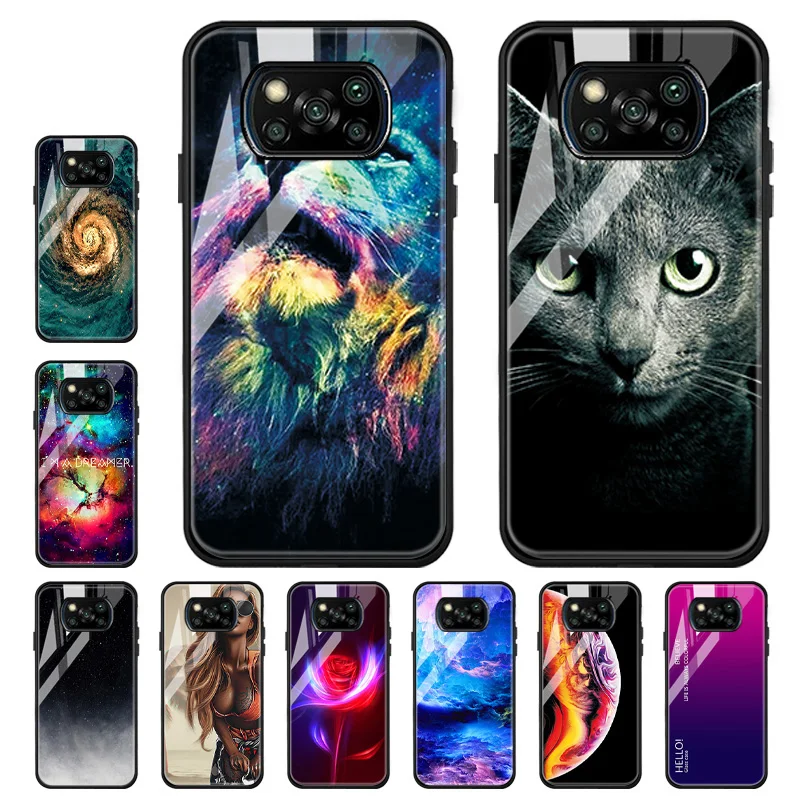 

Poco X3 Pro Case For Xiaomi Mi 11 Lite Ultra Funda Xiaomi Redmi Note 9 10 Pro 7 8T 10T Coque Poco X3 NFC M3 F3 GT Tempered Glass