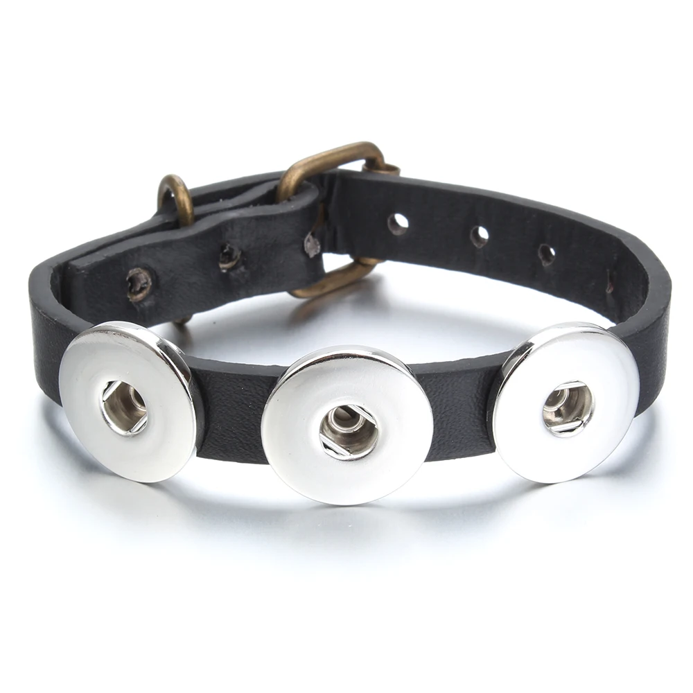 Лидер продаж 18 мм кнопки браслет часы для щелкает ювелирных изделий простые