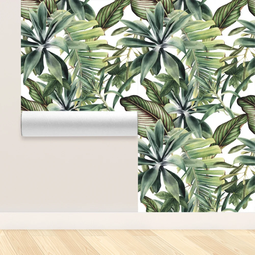 

U Ретро листья Diy домашний декор самоклеящиеся настенные наклейки Экологически чистые фрески домашний декор