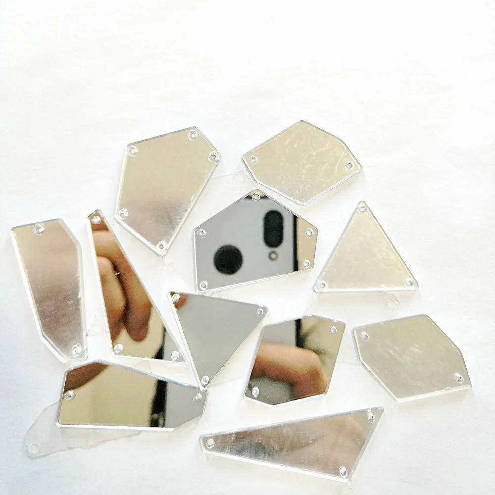 70 шт большой 7 форм смешанный микс зеркальная поверхность пришить декоративные