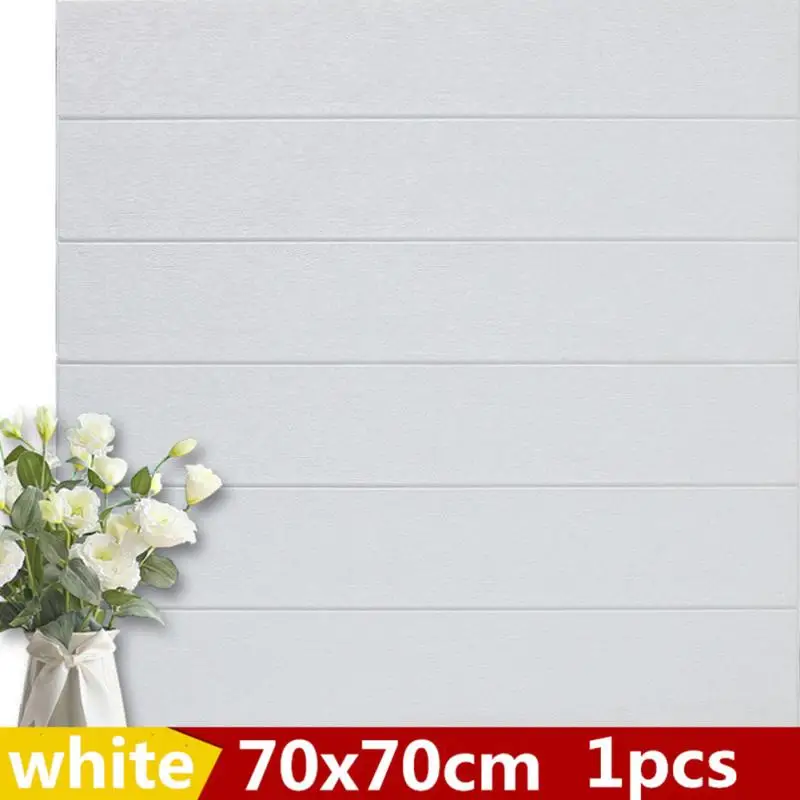

3D Wall Stickers 3D Self-adhesion Wood Grain Pattern Foam Wall Sticker for Home Decoration